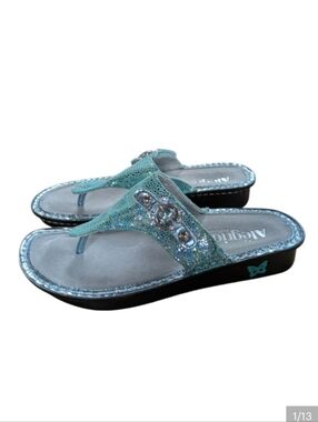 Alegria Vanessa Aqua Love PG Lite Comfort Slide Sandals Size 37